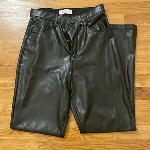 A&f vegan leather pants- curve love